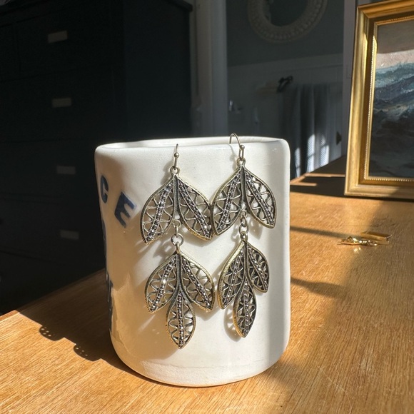 Anthropologie Leaf Earrings - Picture 2 of 4